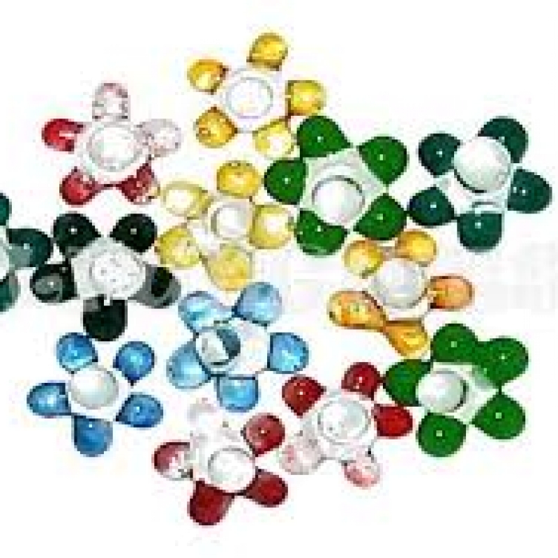 40 Count  Top Quality Daisy Glass Pipe Screens Filter 6mm-9mm Assorted  Colors - Helia Beer Co