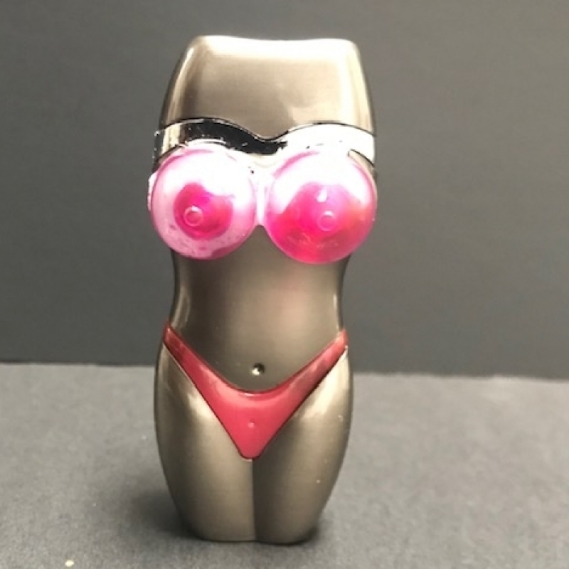 Bubble Sexy Lady Torch Lighter with Flashing Light-Up Breasts - Pit Bull  Glass